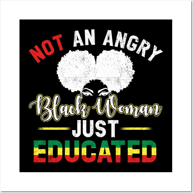 Educated Strong Black Woman Queen Melanin African American Wall Art by Otis Patrick